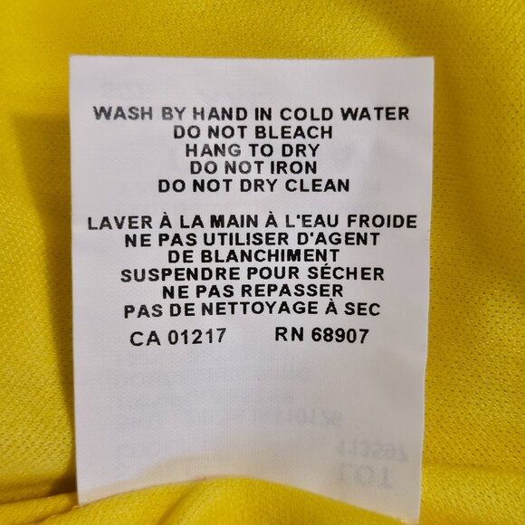 LE CHATEAU Yellow Halter Chiffon Knee-Length Cocktail Dress Size XXL - Picture 10 of 11